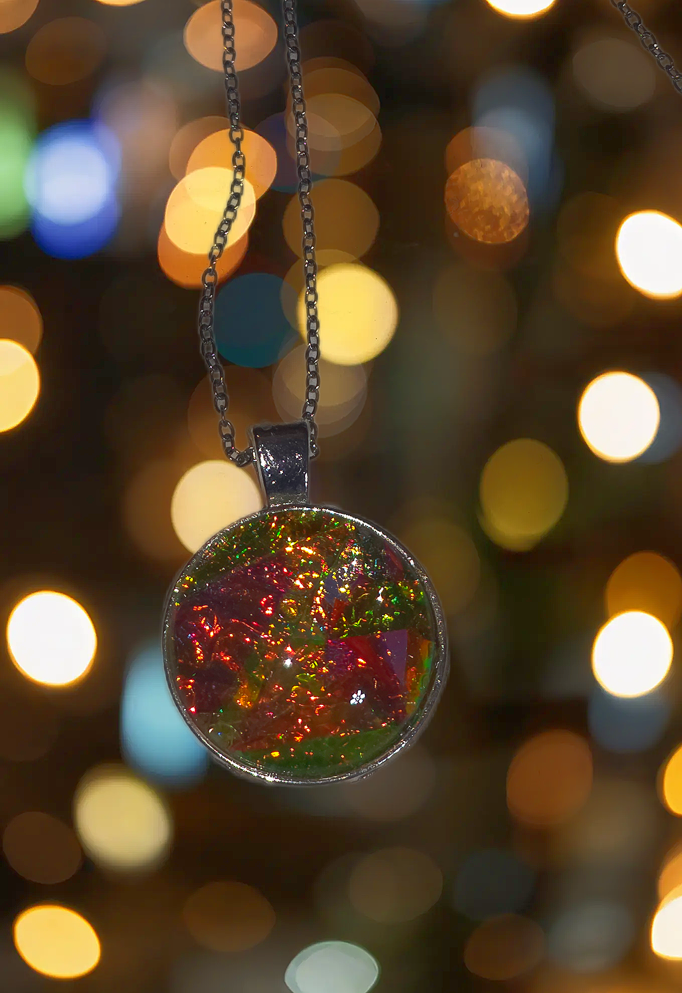 Dichroish  Multi-colored Necklace