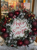 "Peace On Earth" Elegant Holiday Wreath