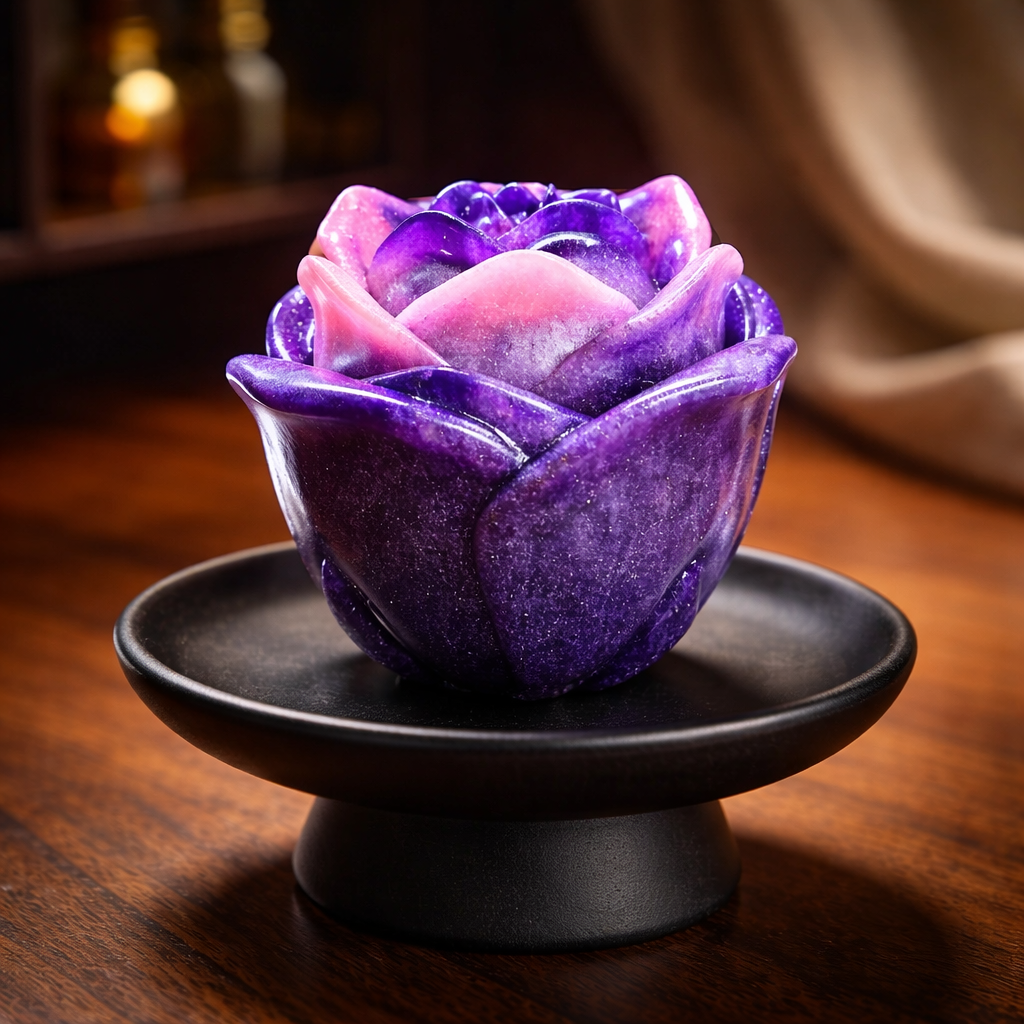 Purple and Pink Rose Trinket Box