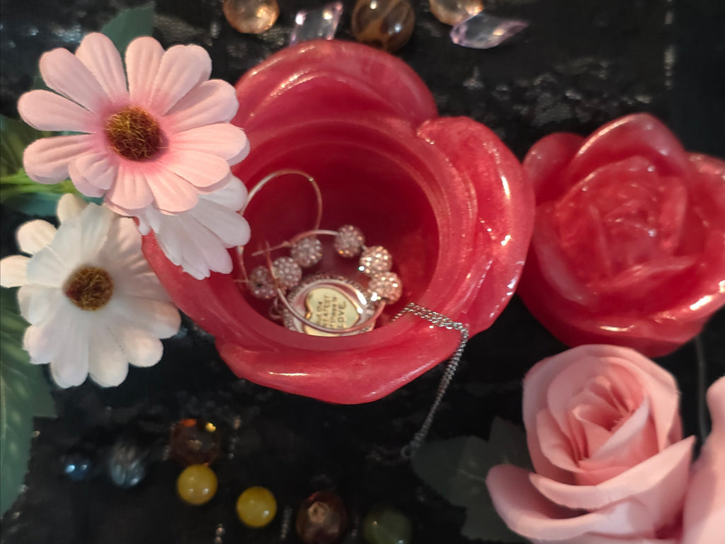 Red Rose Trinket Boxes